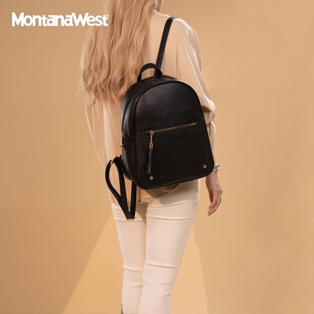 Stylish Medium Women's Backpack With Secure Zippe… - image 2